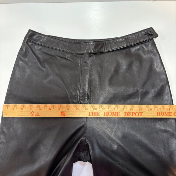 Ron Leal Women’s Vtg Black Leather Pants Size 10 Made In Canada - Picture 8 of 10